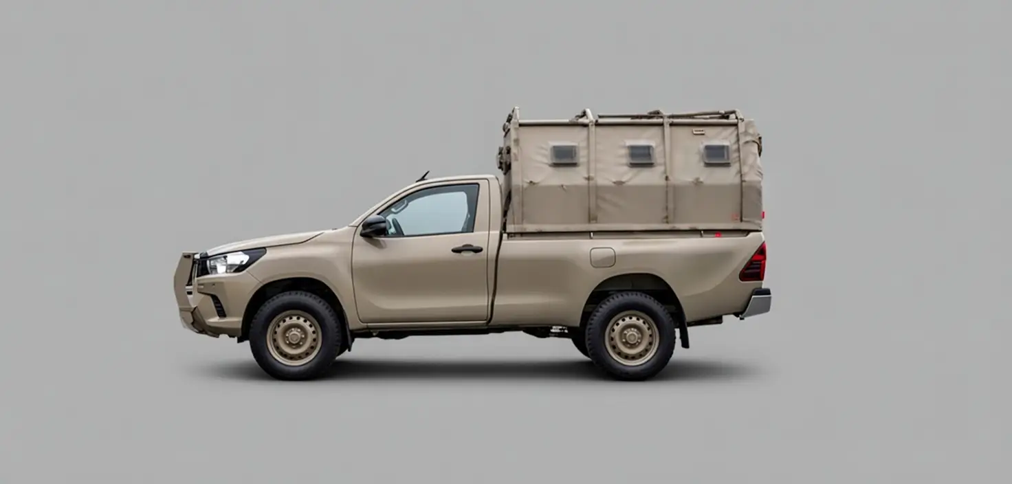 discrete armouring vehicle